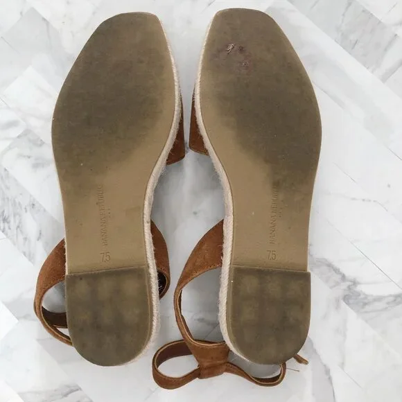 BANANA REPUBLIC Suede Closed Toe Espadrilles Size 7.5 - Picture 9 of 9